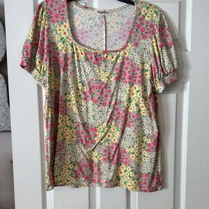 Haptics Floral Women's Blouse - Multicolor